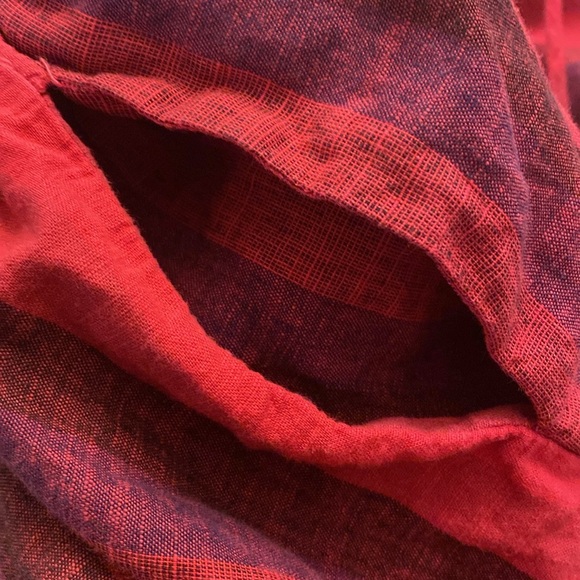 Anthropologie Amadi Melia Striped Linen Shorts Romper Jumper - Picture 13 of 14